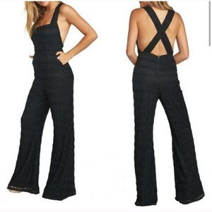 Show Me Your MuMu Black Lace Jumpsuit